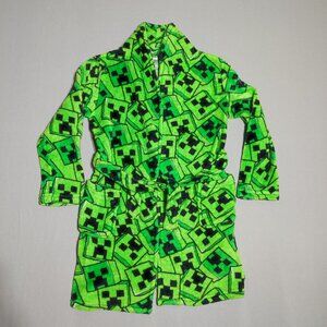 Minecraft Bathrobe boys size M (7/8) green black colour super soft